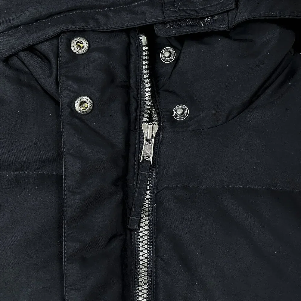 L.L. Bean Y2K Vintage Goose Down Puffer Black Hooded Parka WinterJacket Size M - Picture 3 of 7